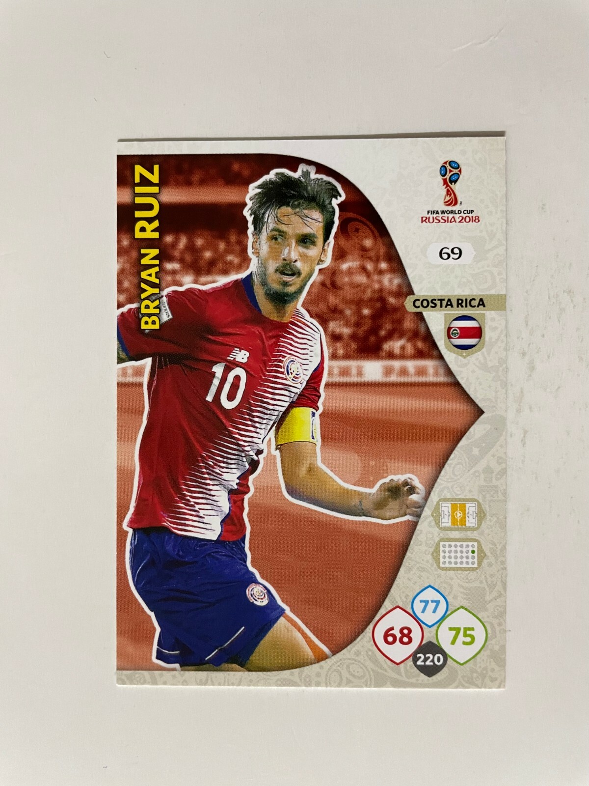 PANINI CARD ADRENALYN WORLD CUP RUSSIA 2018 COSTA RICA RUIZ n 69 NEW