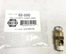 NAPA Auto Parts 82-950 Air Compressor Safety Valve New 25MPT 165 PSI