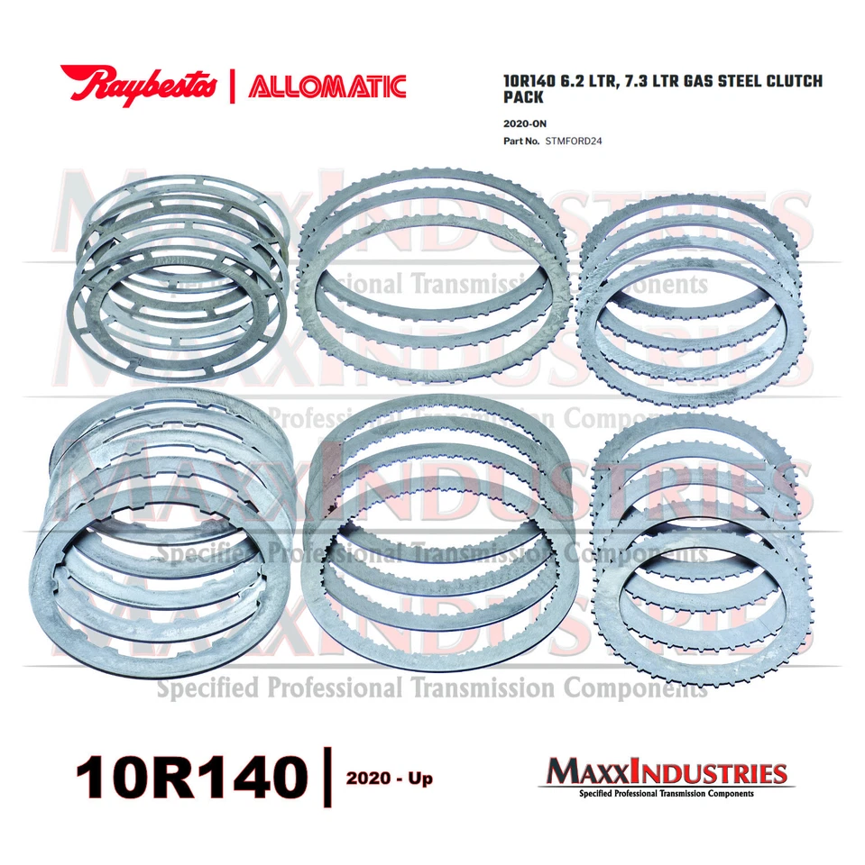 Kit de embrague de acero para transmisión Ford Super Duty 10R140 6,2 L 7,3 L gasolina STMFORD24 Foto 3 de 3