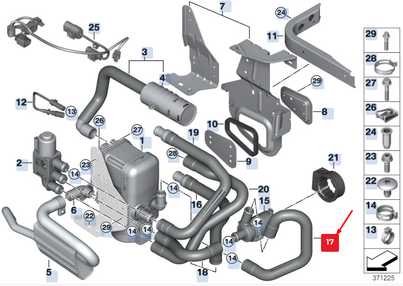 Liquide de refroidissement moteur neuf BMW X3 F25 TYM 64129312331 9312331