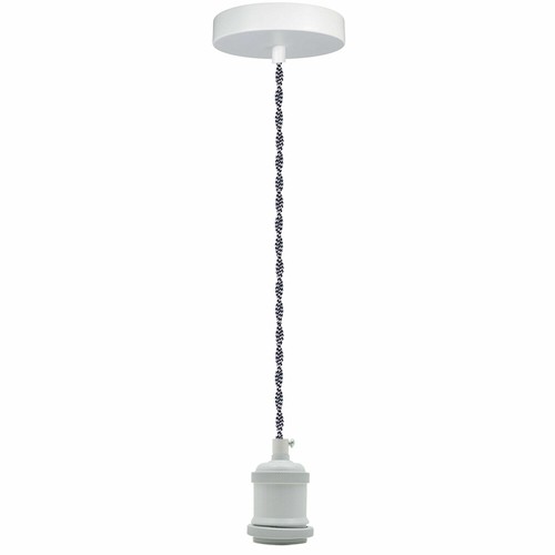 Vintage Industrial Pendant Lamp E27 Bulb Holder Ceiling Rose Light Fitting Kit - Picture 24 of 108