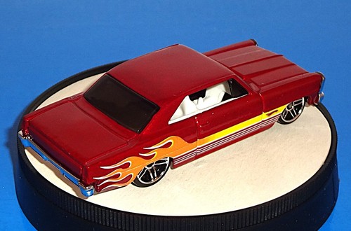 Hot Wheels 1 Loose Car 2008 Mystery Car '66 Chevy Nova Red w/ PR5s - Picture 2 of 2