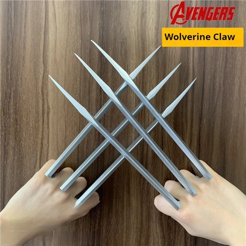 NUOVO Wolverine 25 cm artigli di lupo cosplay eroe James Howlett antirottura realistico - Foto 24 di 24