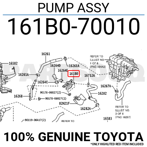 161B070010 Genuine Toyota PUMP ASSY 161B0-70010 | eBay