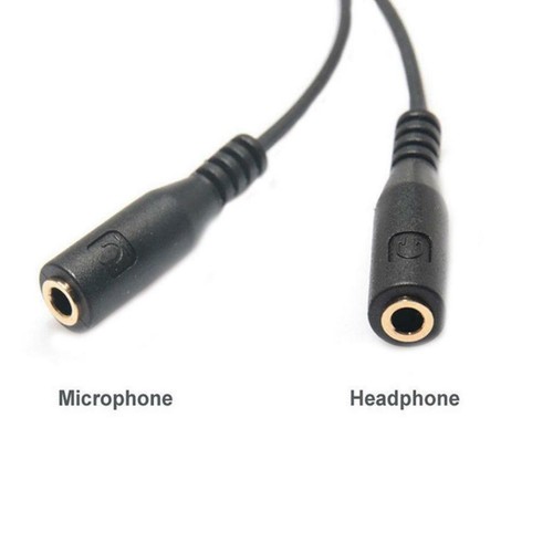 20cm 2,5mm Stecker Auf 3,5mm Doppelbuchse Adapter Splitter Mic Und Audiokabel - Bild 7 von 12