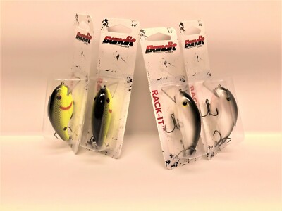 Bandit Rack-It Square Bill Crankbait - Lot Of 4 - 2 AWESOME COLORS - NEW - L@@K 