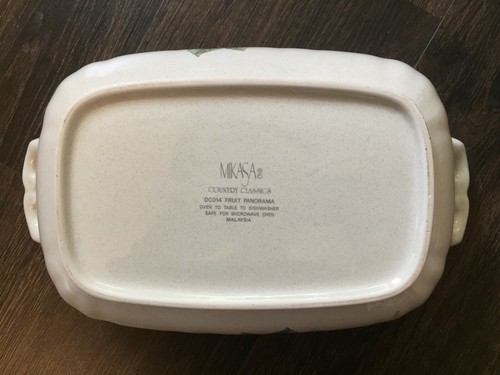 Mikasa Country Classics DC014 FRUIT PANORAMA Casserole Covered baking dish MINT - Imagen 6 de 7