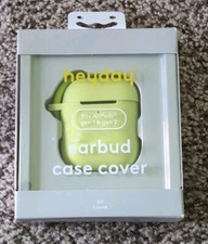 Heyday AirPods Gen 1  2 Earbud Case Cover with Brass Clip- Chartreuse