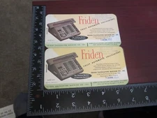 Vintage FRIDEN Fully Automatic Calculators Advertising Ink Blotter Pad- set of 2
