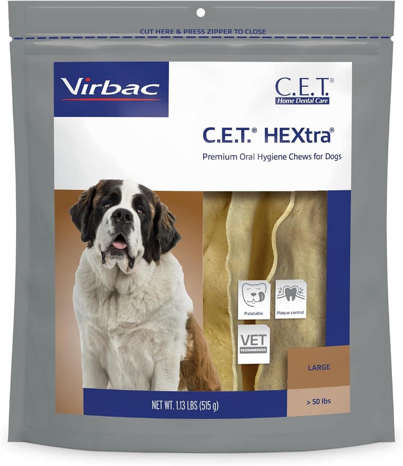 Virbac CET HEXtra Premium Oral Hygiene Chews for Dogs eBay