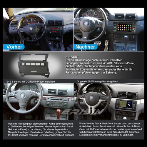 8-Kern Android 14 DAB+ Autoradio 64GB CarPlay DVD Navi BMW 3er E46 Rover75 MG ZT - Bild 4 von 24