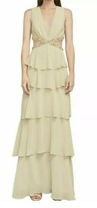 bcbg tiered ruffle gown