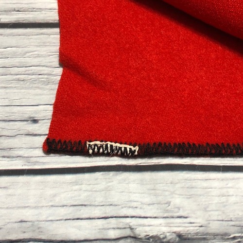 Wolldecke rot und schwarz gestreift 54”x78” Vintage - Bild 2 von 4