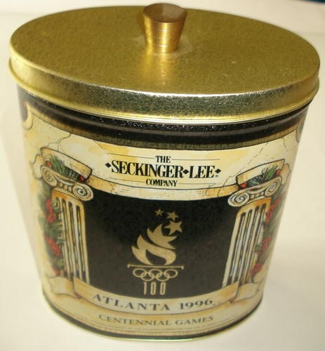 Seckinger Lee Stockholm 1956 Equestrian Games Atlanta 1996 Olympic Metal Tin Can - Picture 2 of 7