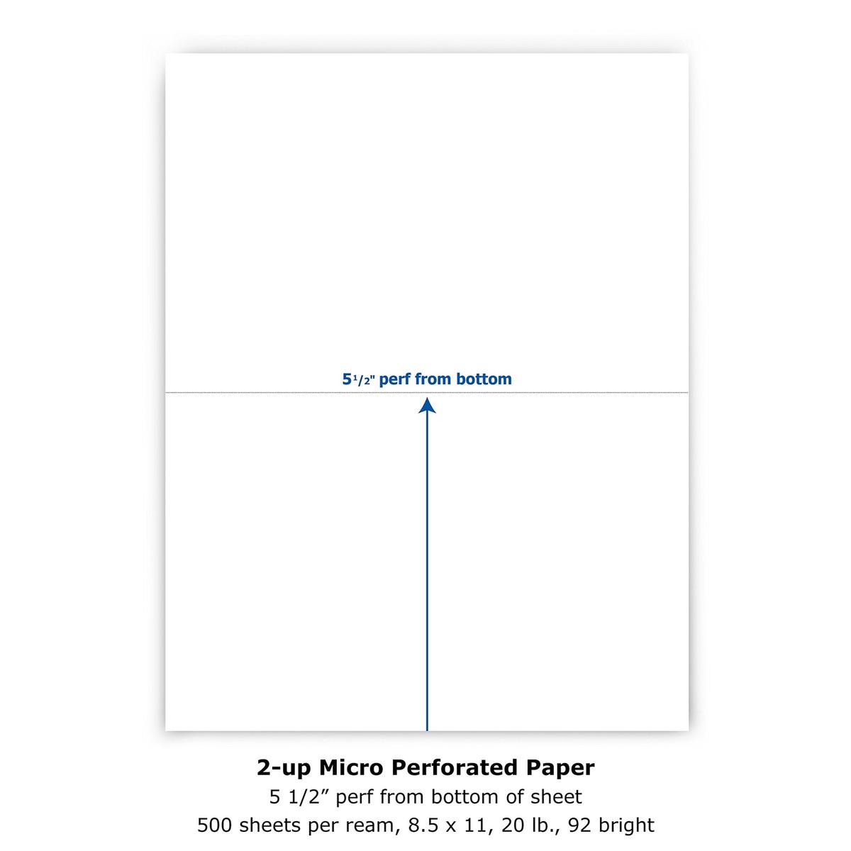 Professional Perforated Paper 500 Sheets 2 Part Perf for