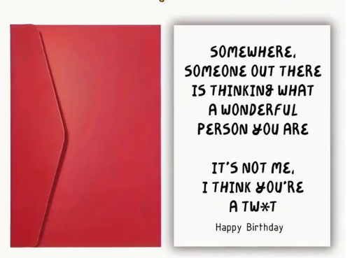Funny Birthday Card, Rude ,Joke ,Humour, Greeting Cards, with Envelope, Gifts - Picture 2 of 3