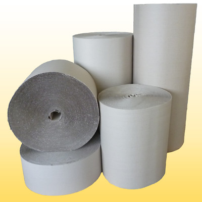 Rollen Wellpappe 70 lfm  Breite wählbar  B-Welle grau Polstermaterial 