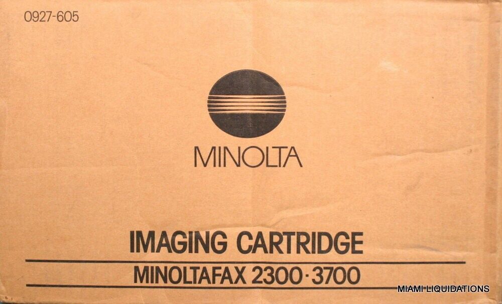 Minoltafax 2300 3700 FAX Toner Imaging Cartridge Minolta 0927-605 Black GENUINE