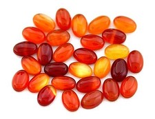 TWELVE 6mm x 4mm 6x4 Oval Carnelian Cab Cabochon Gem Stone Gemstone CM99