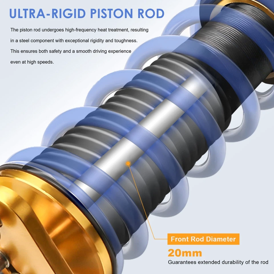 Set(4) Coilovers Struts For 2006-2009 Volkswagen VW GTI 2003-2007 Golf MK5 Foto 4 de 4