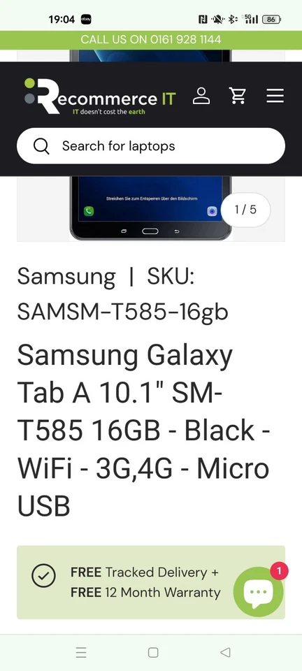 Samsung Galaxy Tab A 16GB, Wi-Fi, 10.1 inch - Black - Image 4 of 4