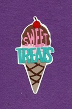 SWEET TREATS title summer die cuts scrapbook cards
