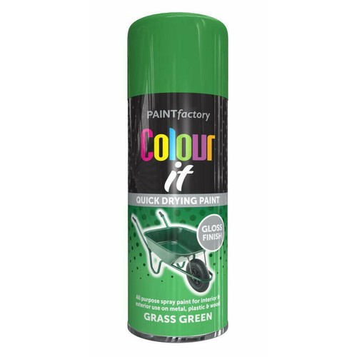 Vernice spray aerosol verde erba lucida multiuso legno metallo spray 250 ml - Foto 2 di 2