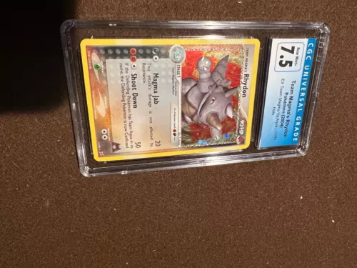 Pokémon TCG Team Magma's Rhydon EX Team Magma vs Team Aqua 11 Holo Rare Cgc 7.5