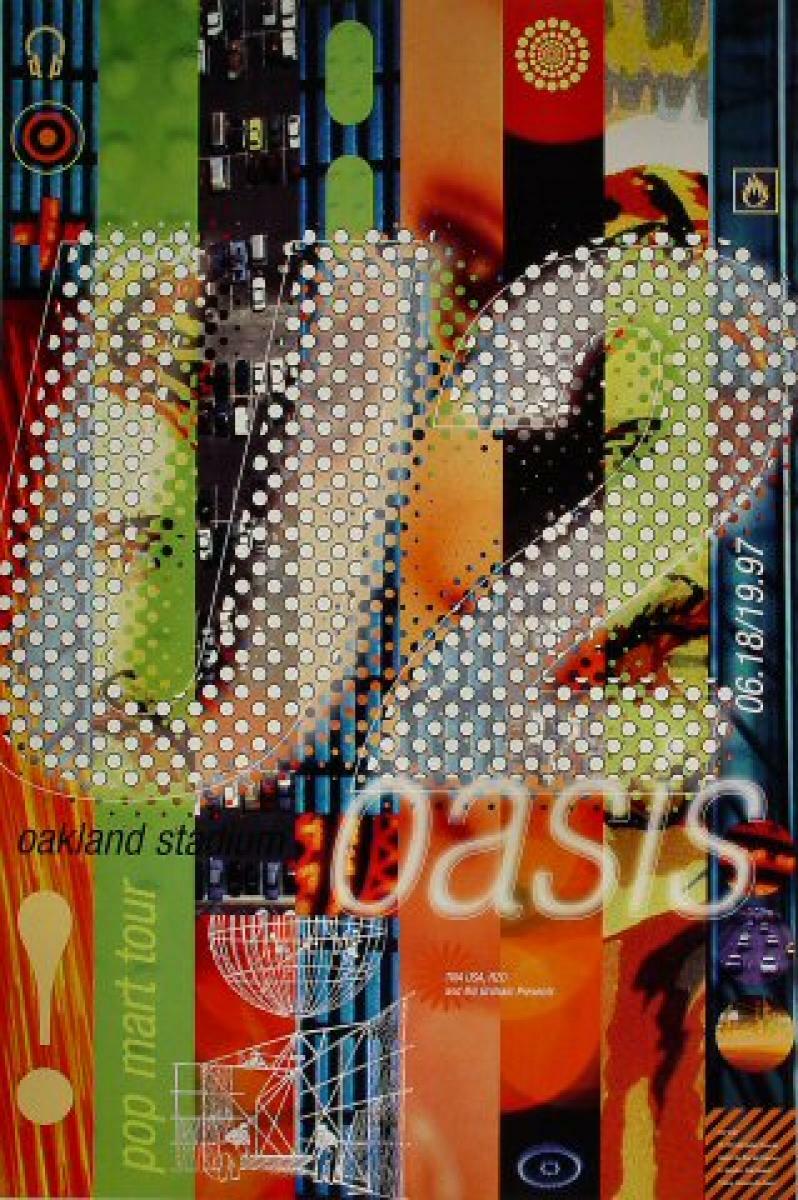U2 OASIS 1997 OAKLAND Concert poster BGP167 REX RAY 21x32 Mint | eBay