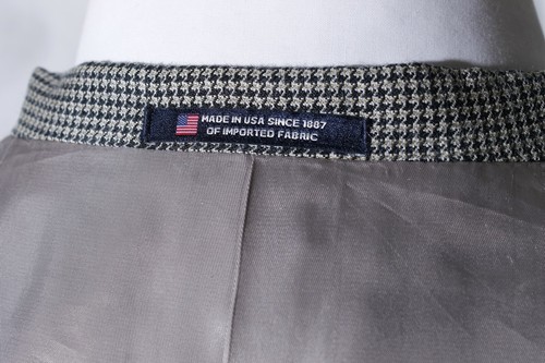 Hart Schaffner Marx Men's Gray Houndstooth Sport Coat Jacket Blazer Size 42L - Picture 9 of 9
