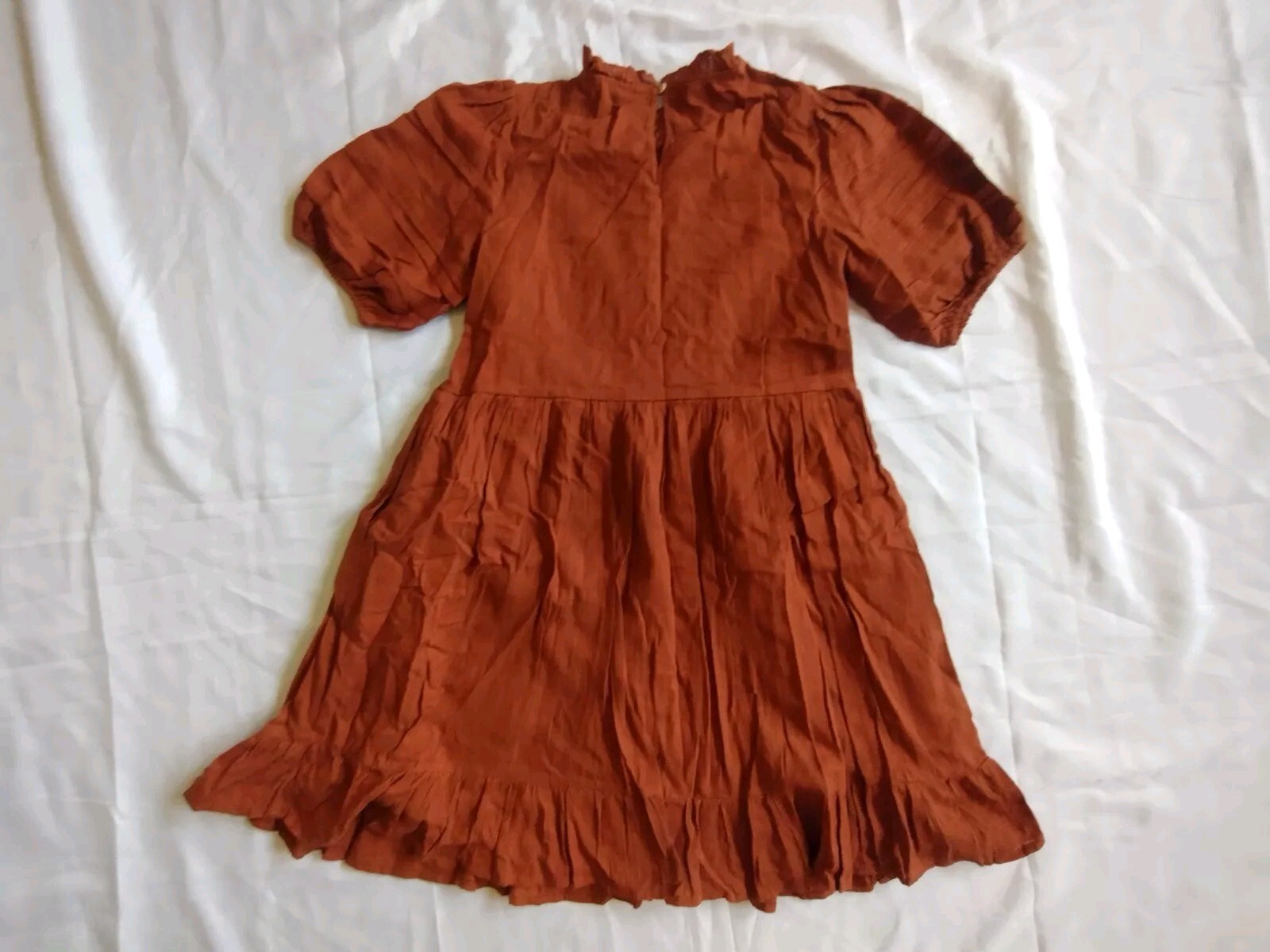 EUC Universal Thread Rust Orange Cotton Puff Slee… - image 11