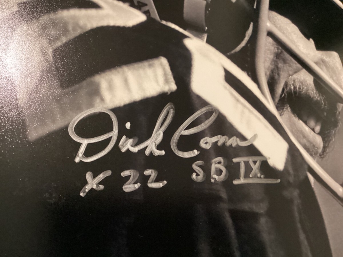 DICK CONN SIGNED 8 X 10, PITTSBURGH STEELERS SB IX CHAMP/ FREE