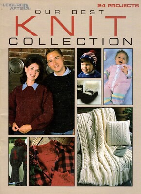 Our Best Knit Collection 24 Projects Cardigans, Booties Afghans Leaflet 3049 NOS