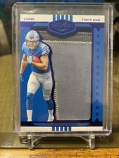 2019 panini plates & patches tj hockenson Rookie Full Coverage Relic Blue /25