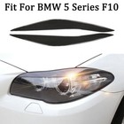For BMW 5 Series F10 2010-2013 Carbon Fiber Headlight Eyebrow Cover Accessories