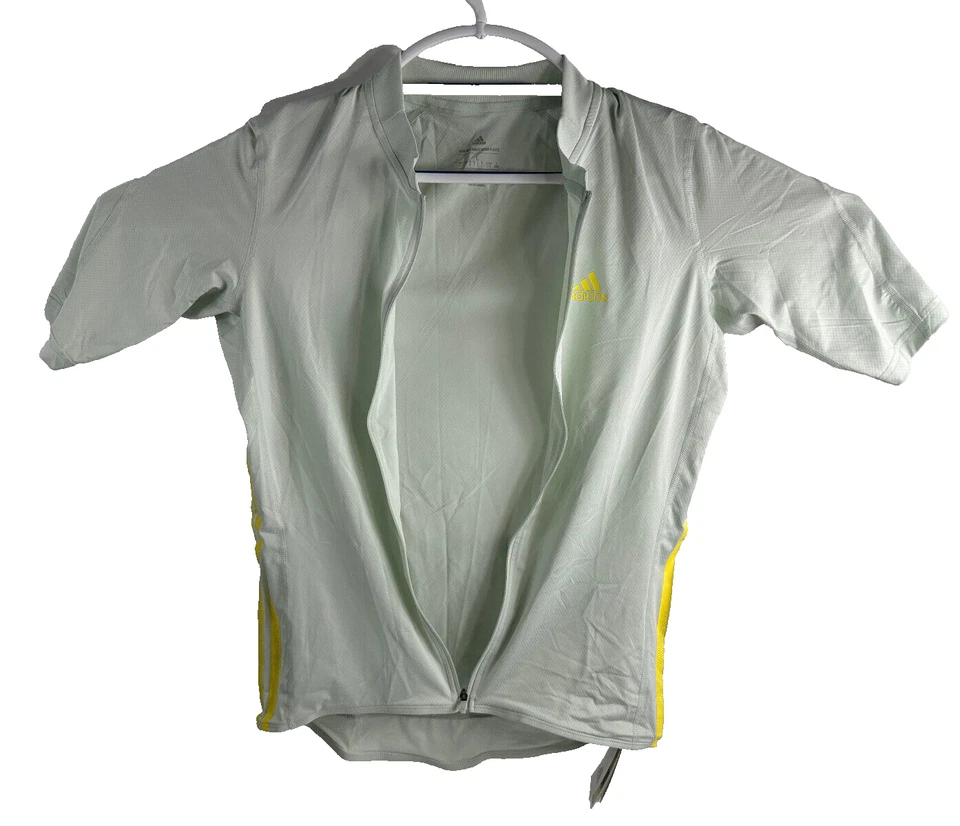 Camiseta deportiva de ciclismo Adidas manga corta verde amarilla para hombre talla grande HM6428 Foto 4 de 4