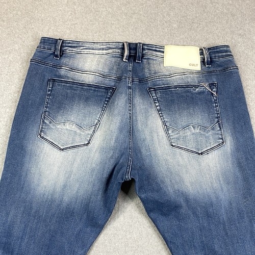 Pantalones de mezclilla ajustados Cult Of Individuality para hombre 42x33 Heritage ropa de calle - Imagen 20 de 22