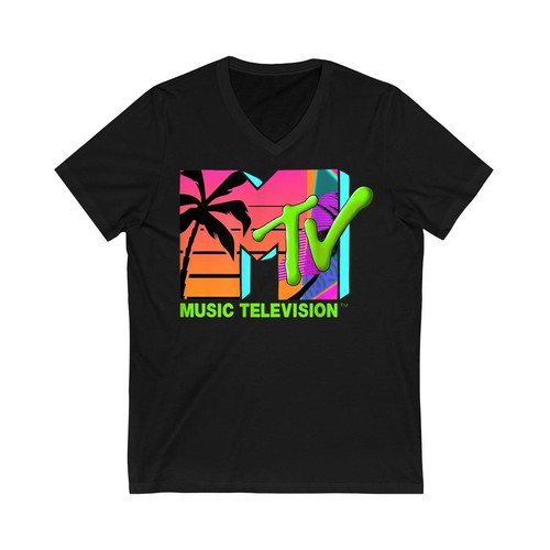 The official MTV Logo with retro palms in paradise Vintage T Shirt Men Women Kid - Picture 8 of 11