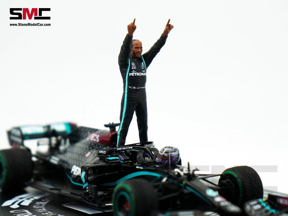 Mercedes F1 W11 #44 Lewis Hamilton 2020 Turkish 7x WDC 1:43 Spark Figure Edition - Image 4 of 4