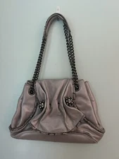 Betsey Johnson Crystal Dreams  Leather Drawstring Shoulder Handbag Purse