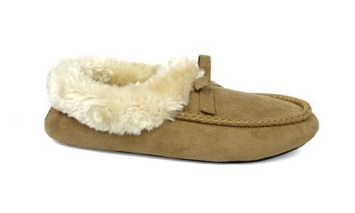 Nuovo mocassino donna lusso scarpa pantofola pelliccia sintetica con suola in gomma interna/esterna - Foto 5 di 7