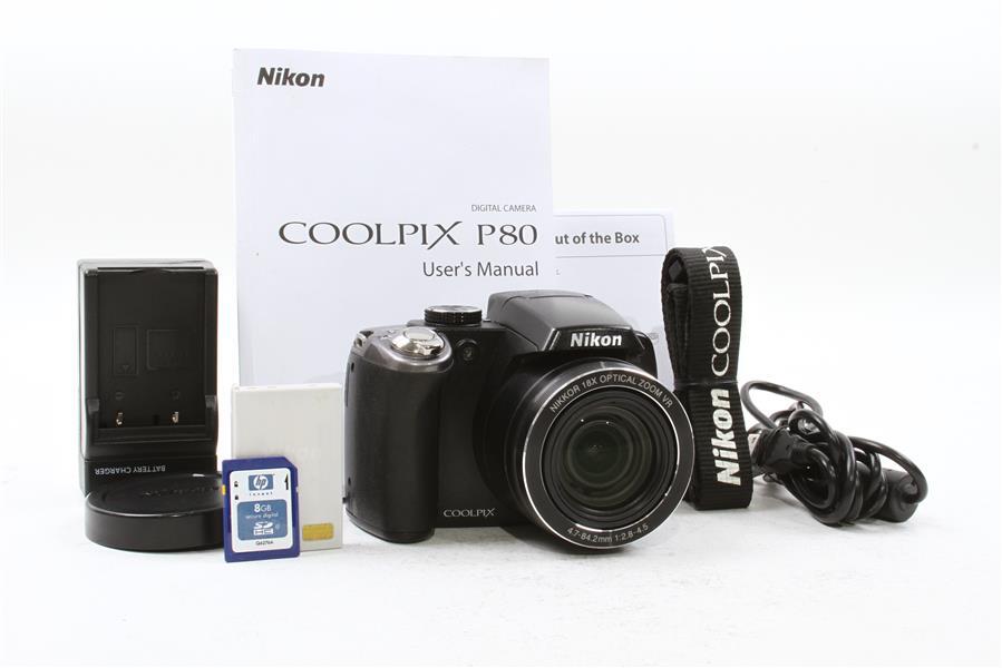 Used Nikon Coolpix P80 Point & Shoot Digital Camera - Parts/Repair 