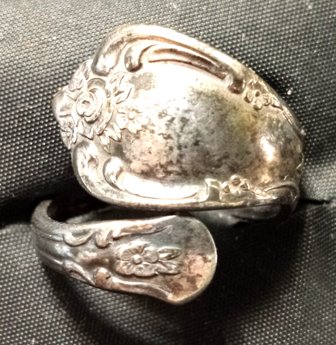 Vintage Silver Color Spoon Ring Size 5 1/2 - 第 1/2 張圖片
