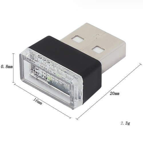 Blue 3 x Mini USB Car Atmosphere Lights LED Cigarette Lighter Decorative Lights - 第 3/19 張圖片