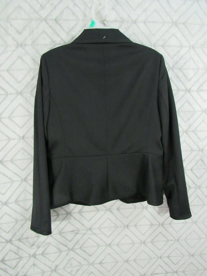 Blazer Body By Victoria Talla 10 Negro Botón Frontal Manga Larga Forrado Imitación Bolsillo Foto 3 de 3