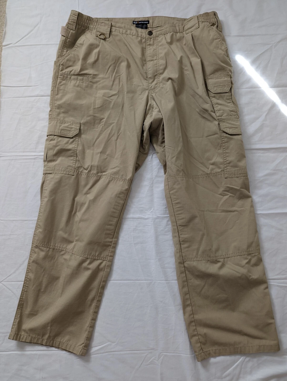 5.11 Tactical Pants Mens 44x32 Beige Cargo Survivalist Ripstop Work Wear