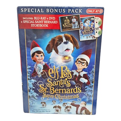 Elf Pets Santas St Bernards Save Christmas Animation Blu-ray + DVD 2018 - Sealed