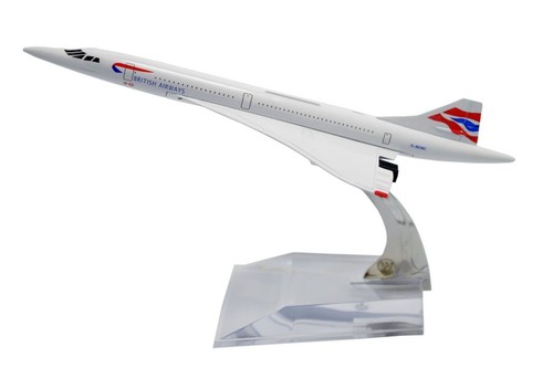 Modelo de avión fundido a presión de metal Concorde British Airways Airlines de 16 cm - Imagen 4 de 4