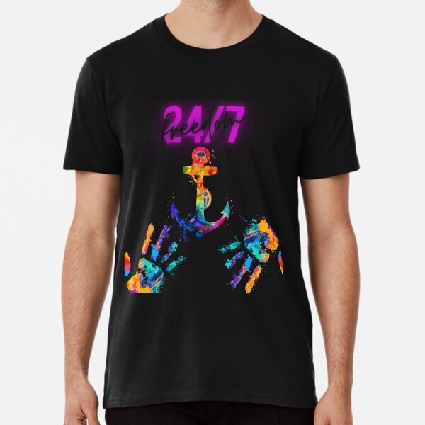 freedom 24/h Colourful design Men Women Great Gift Idea Premium T-Shirt S-5XL