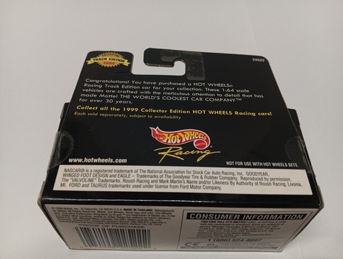 Hot Wheels Nascar Racing #6 Mark Martin Valvoline Ford Taurus Track Edition 1999 - Picture 17 of 24